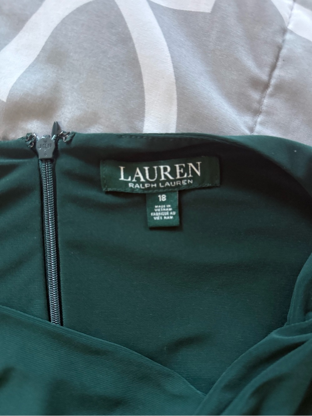 Ralph Lauren Deep Green Draped Midi Dress - Picture 4 of 4
